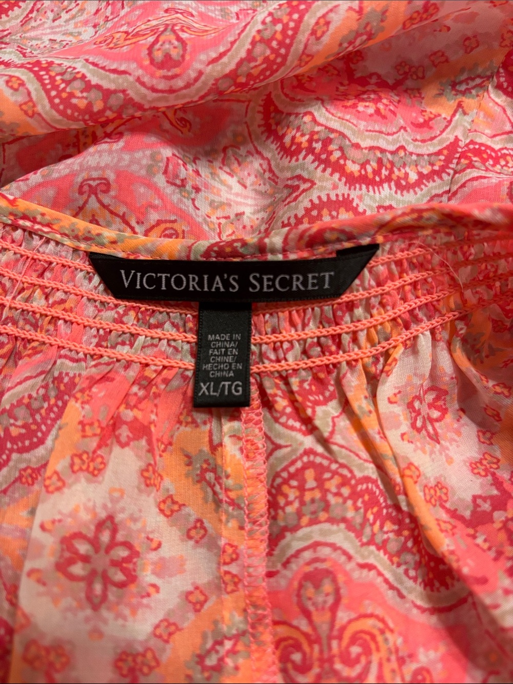 Victoria’s Secret Paisley Sheer Blouse - Picture 7 of 9